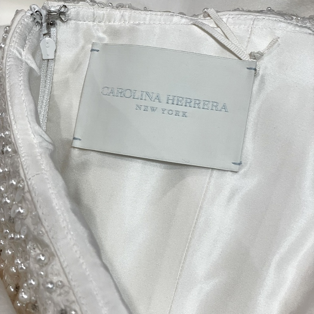 Carolina Herrera White Beaded Dress